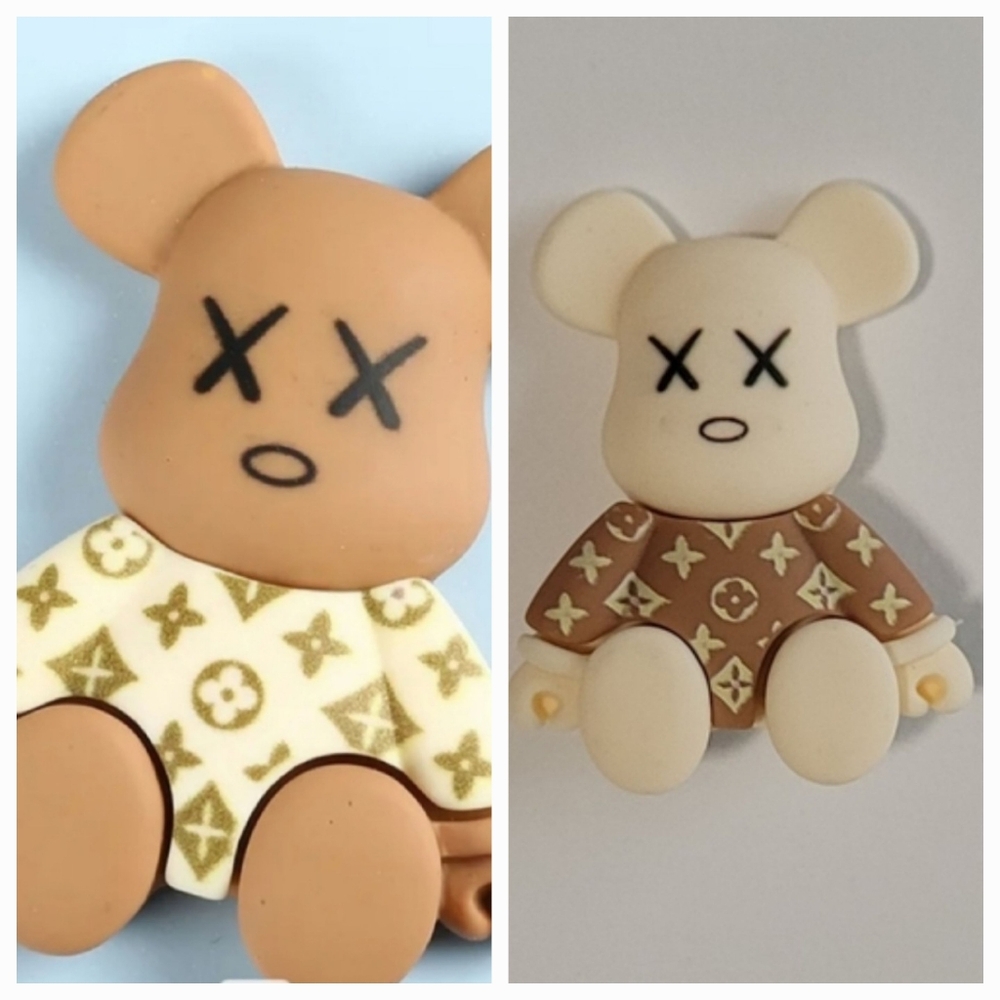 NEW Set Of 2 Fashion Shoe / Croc Bear Decoration